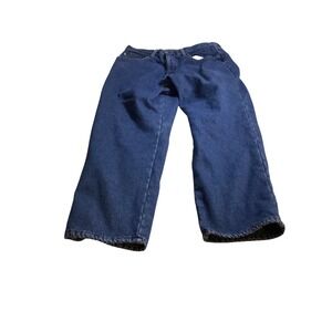 L.L.Bean Relaxed Fit Flannel Lined Jeans Blue Denim Mens 36x29 Warm Winter(904)